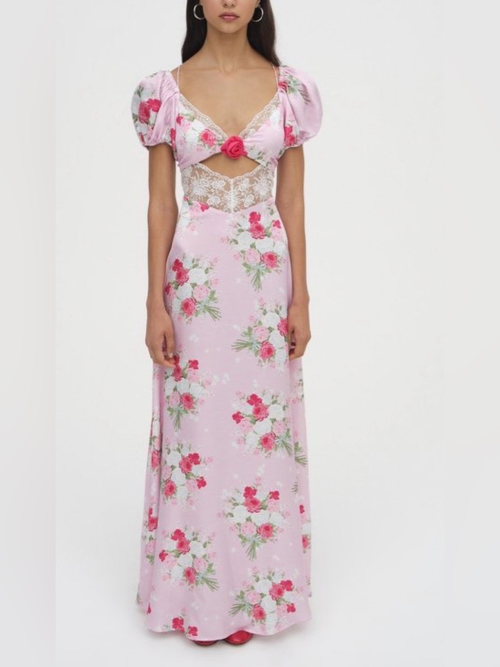 For Love And Lemons Gitanna Maxi Dress Pink Floral